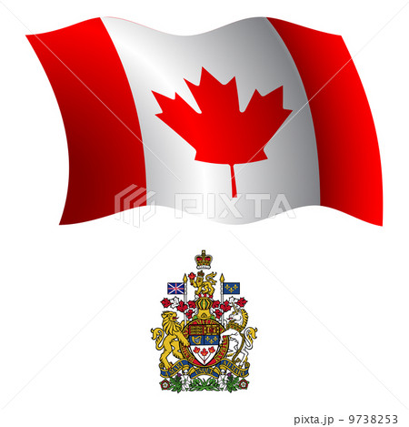 canada wavy flag and coat 9738253