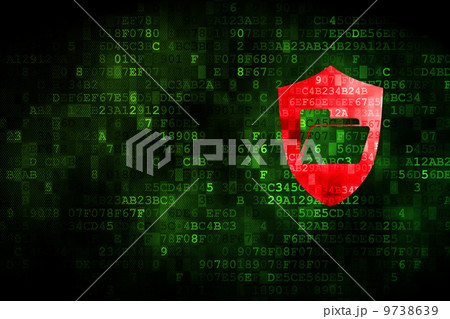 Business concept: Folder With Shield on digital background 9738639