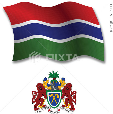 gambia textured wavy flag vector 9738754