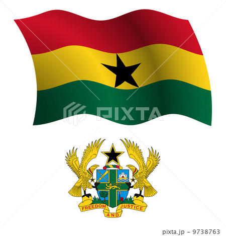 ghana wavy flag and coat 9738763