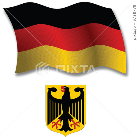 germany textured wavy flag vector 9738779