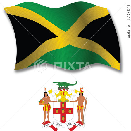 jamaica textured wavy flag vector jamaica textured wavy flag vector 9738871