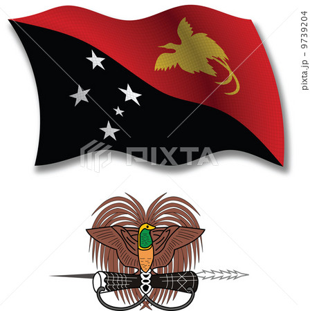 papua new guinea textured wavy flag vector 9739204