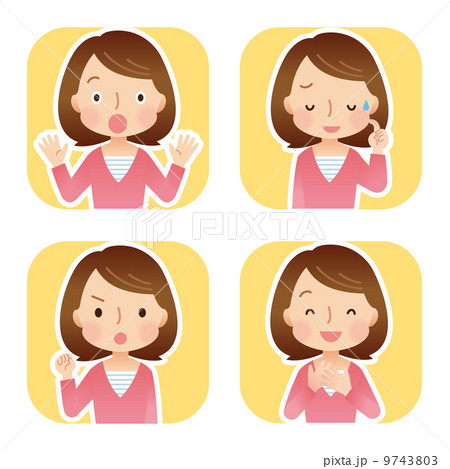 女性／表情セット 9743803