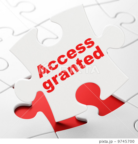 Privacy concept: Access Granted on puzzle background Privacy concept: Access Granted on puzzle background 9745700