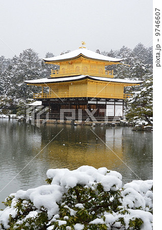 雪の金閣寺（京都市北区） 9746607