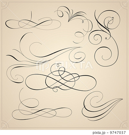 Calligraphic design elements and page decoration Calligraphic design elements and page decoration 9747037