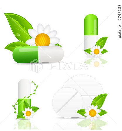 Herbal pill icon.Environment background vector illustration Herbal pill icon.Environment background vector illustration 9747188