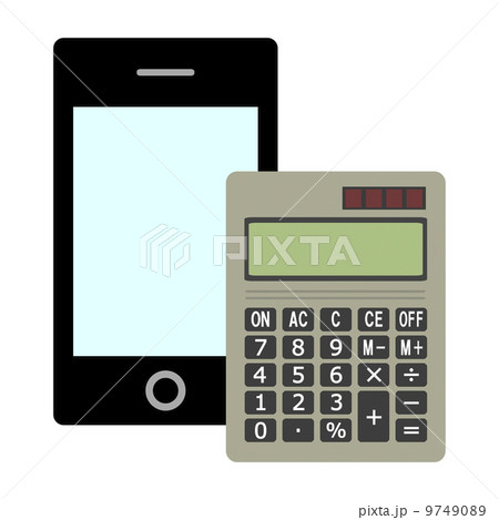 スマホと電卓 9749089