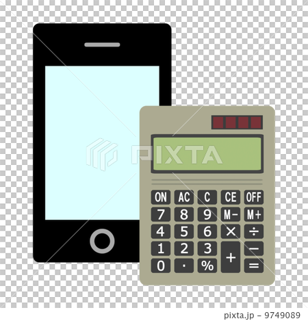 スマホと電卓 9749089