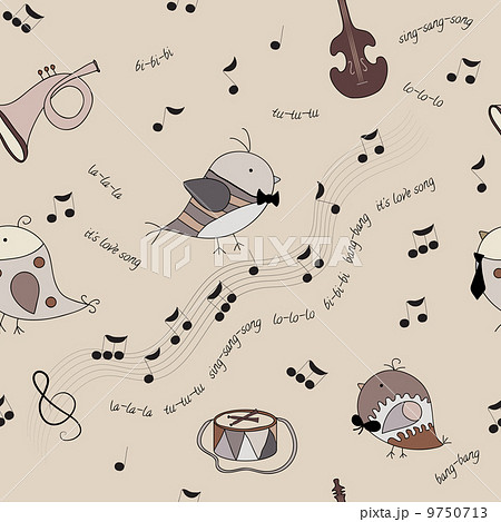 birds, musical instruments, notes, song birds, musical instruments, notes, song 9750713