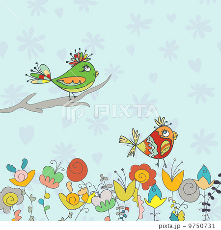 background with flower and bird background with flower and bird 9750731