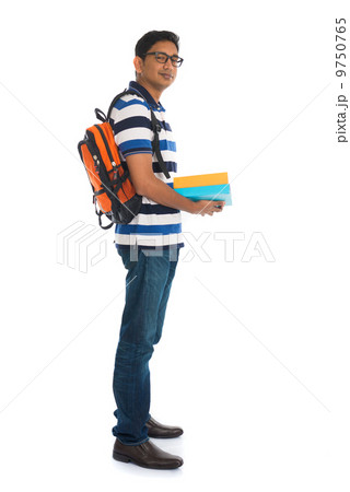 young indian college male with isolated white background young indian college male with isolated white background 9750765