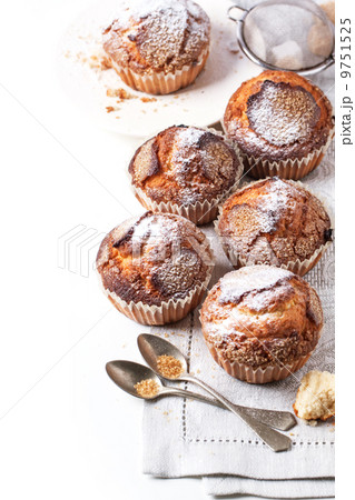 Homemade muffins over white Homemade muffins over white 9751525