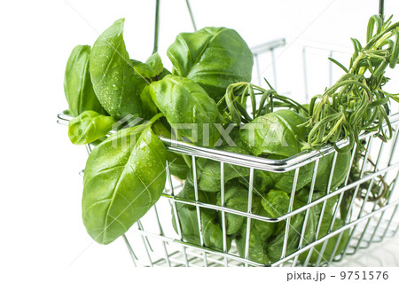 Food basket of herbs 9751576