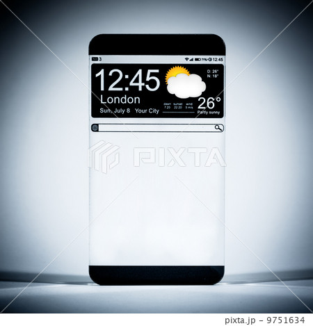 Smart phone (copy space display) with a transparent display. Smart phone (copy space display) with a transparent display. 9751634