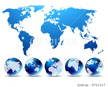 Map with globes Map with globes 9752327