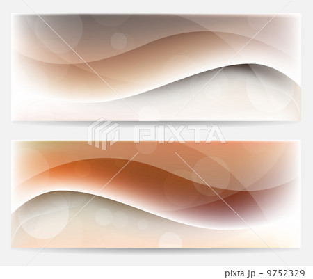 Brown wavy banners 9752329