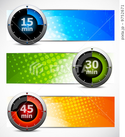Set of banners with timers 9752671