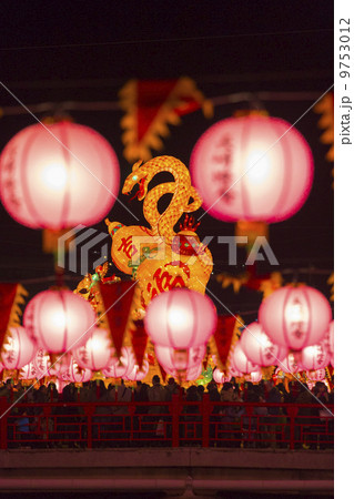 中華街の蛇のランタン 9753012