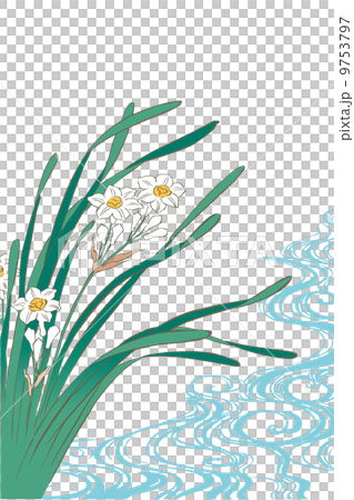 Utagawa Hiroshige Toho Oshigami水仙花圖像例證 Utagawa Hiroshige Toho Oshigami水仙花圖像例證 9753797