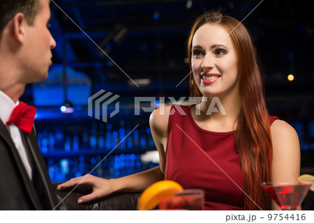 portrait of a woman in a nightclub portrait of a woman in a nightclub 9754416