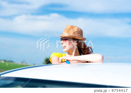 young attractive woman in sunglasses young attractive woman in sunglasses 9754417