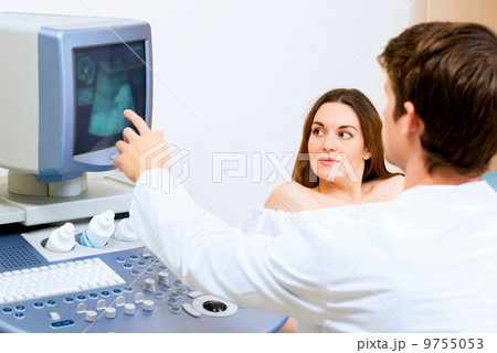pregnant woman on reception at the doctor pregnant woman on reception at the doctor 9755053