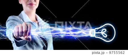 close-up of clasped hand with lights 9755562