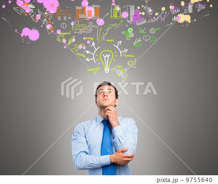 thinking business man thinking business man 9755640
