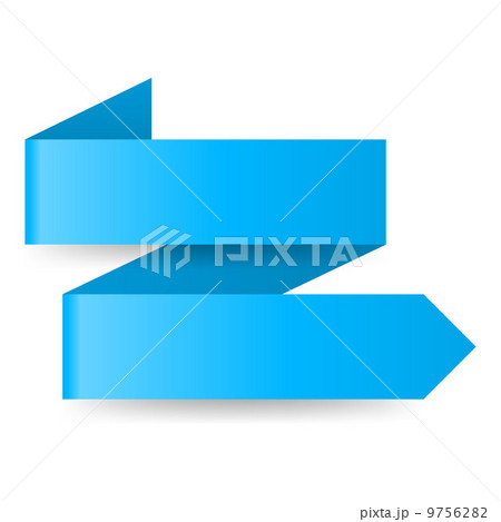 Blue paper arrow 9756282