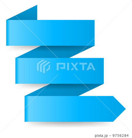Blue paper arrow 9756284