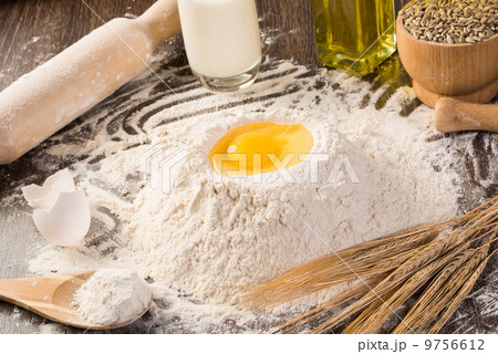 flour, eggs, white bread, wheat ears flour, eggs, white bread, wheat ears 9756612