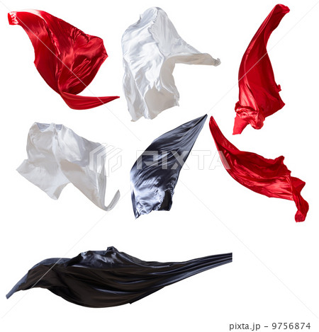 collection curly pieces of cloth 9756874