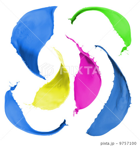 colored paint splashes 9757100