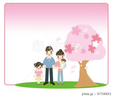 桜と家族 9758803