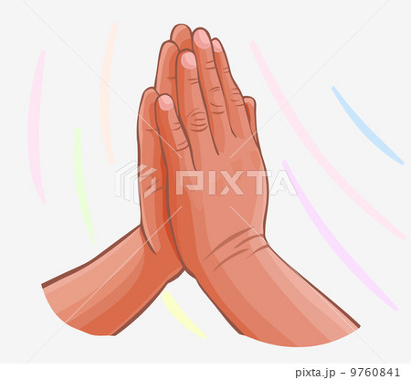 vector Praying Hands isolated on white vector Praying Hands isolated on white 9760841