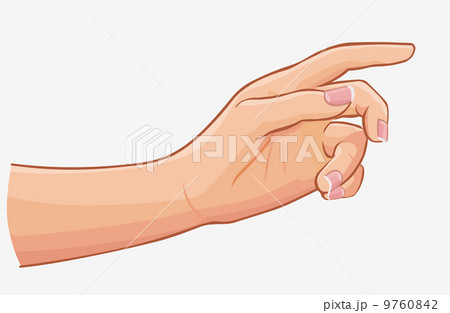 female hand touching isolated on white background 9760842