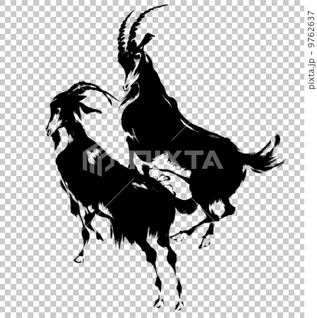 ひつじ日本画 9762637