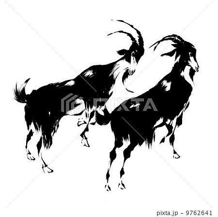 ひつじ日本画 9762641