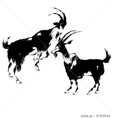 ひつじ日本画 9762644