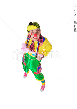 Funny clown isolated on white background 9764270