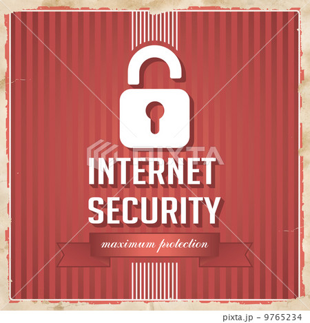 Internet Security Concept in Flat Design. 9765234
