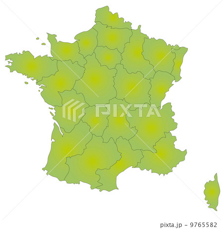 フランスの地図のイラスト素材