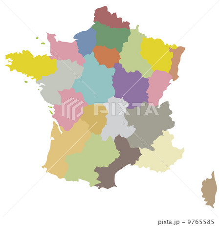 フランスの地図のイラスト素材