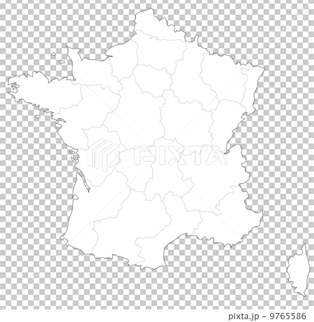 フランスの地図 9765586