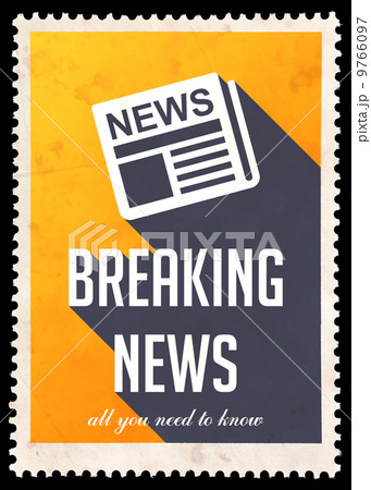Breaking News on Yellow in Flat Design. 9766097