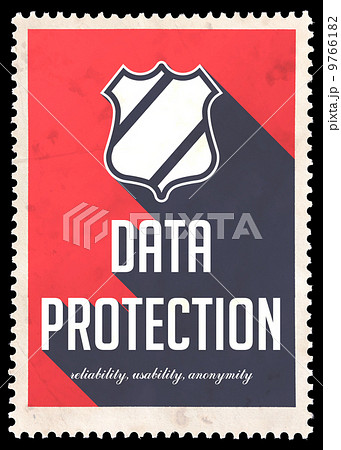 Data Protection Concept on Red in Flat Design. Data Protection Concept on Red in Flat Design. 9766182