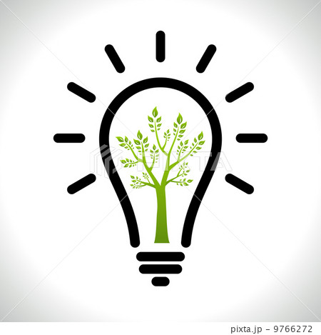 Modern infographic template. Light bulb with Green tree icon inside. Business Eco Сoncept Idea Modern infographic template. Light bulb with Green tree icon inside. Business Eco Сoncept Idea 9766272