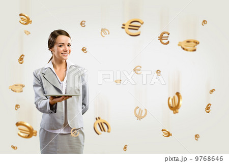 business woman holding a tablet business woman holding a tablet 9768646